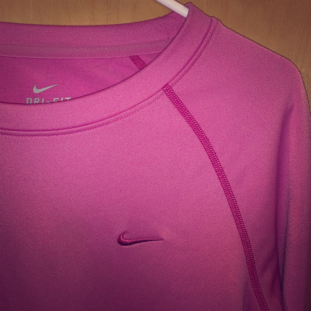 Nike Pink sweater with pouch! Dri fit and comfy